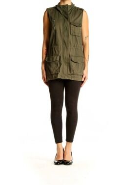 Ashley By 26 International Utility Collection Vest Womens Size M Olive Green NWT